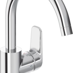 Mitigeur évier porcher okyris bec tube ht c3 chromé, réf. disponible abidjan cote d'ivoire.