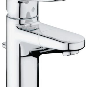 Mitigeur de lavabo grohe europlus monocommande 15 x 21, monotrou, bec extractible avec mousseur, tirette et garniture de vidage 33 x 42, chromé, réf. disponible abidjan cote d'ivoire.