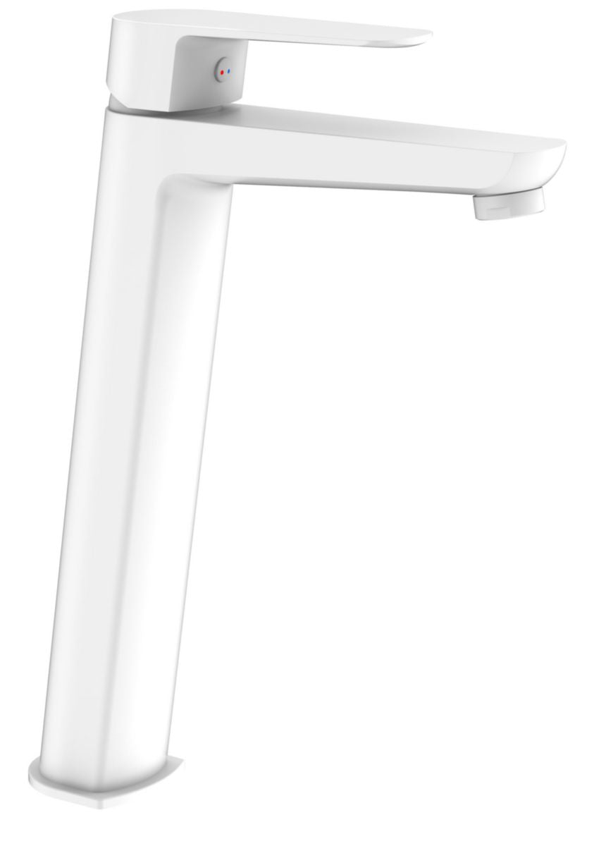 Mitigeur lavabo alterna concerto'd c3 réhaussé finition blanche - vidage laiton. disponible abidjan cote d'ivoire.