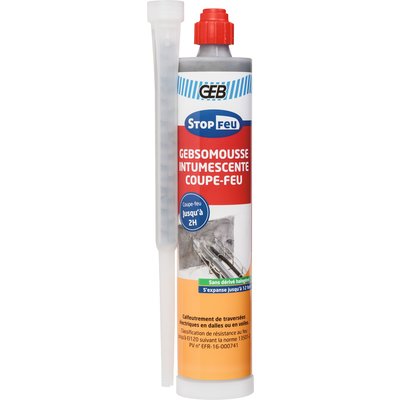 Mousse intumescente coupe feu gebsomousse cart 210ml réf. disponible abidjan cote d'ivoire.