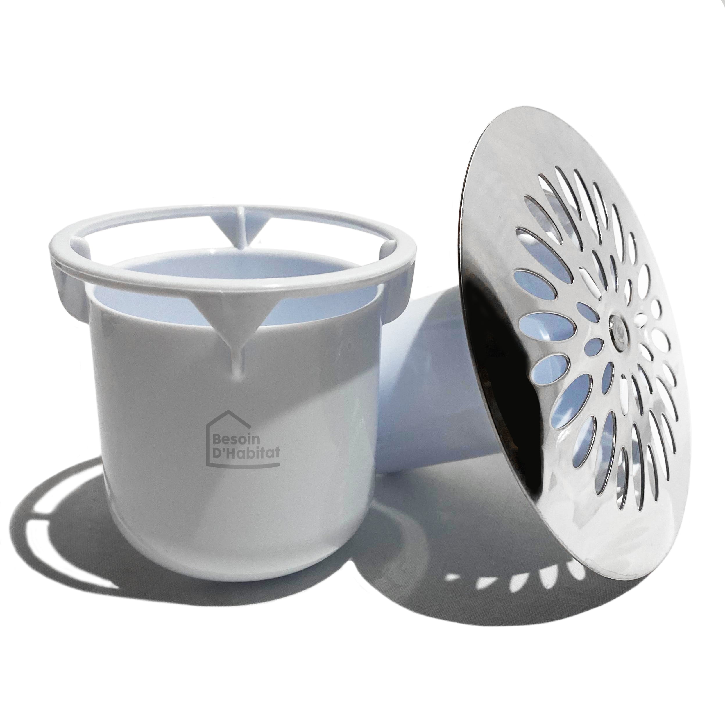 Nicoll - sous ensemble chromé premium grille et bonde de receveur diamètre 90 by. disponible abidjan cote d'ivoire.