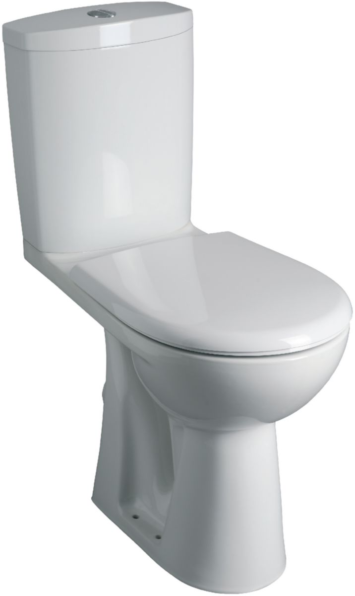 Pack wc aletrna concerto 2, cuvette surélevée h 46 cm, sortie horizontale, réservoir équipé d'un mécanisme 3/6l, abattant thermodur à retombée amortie, réf. disponible abidjan cote d'ivoire.