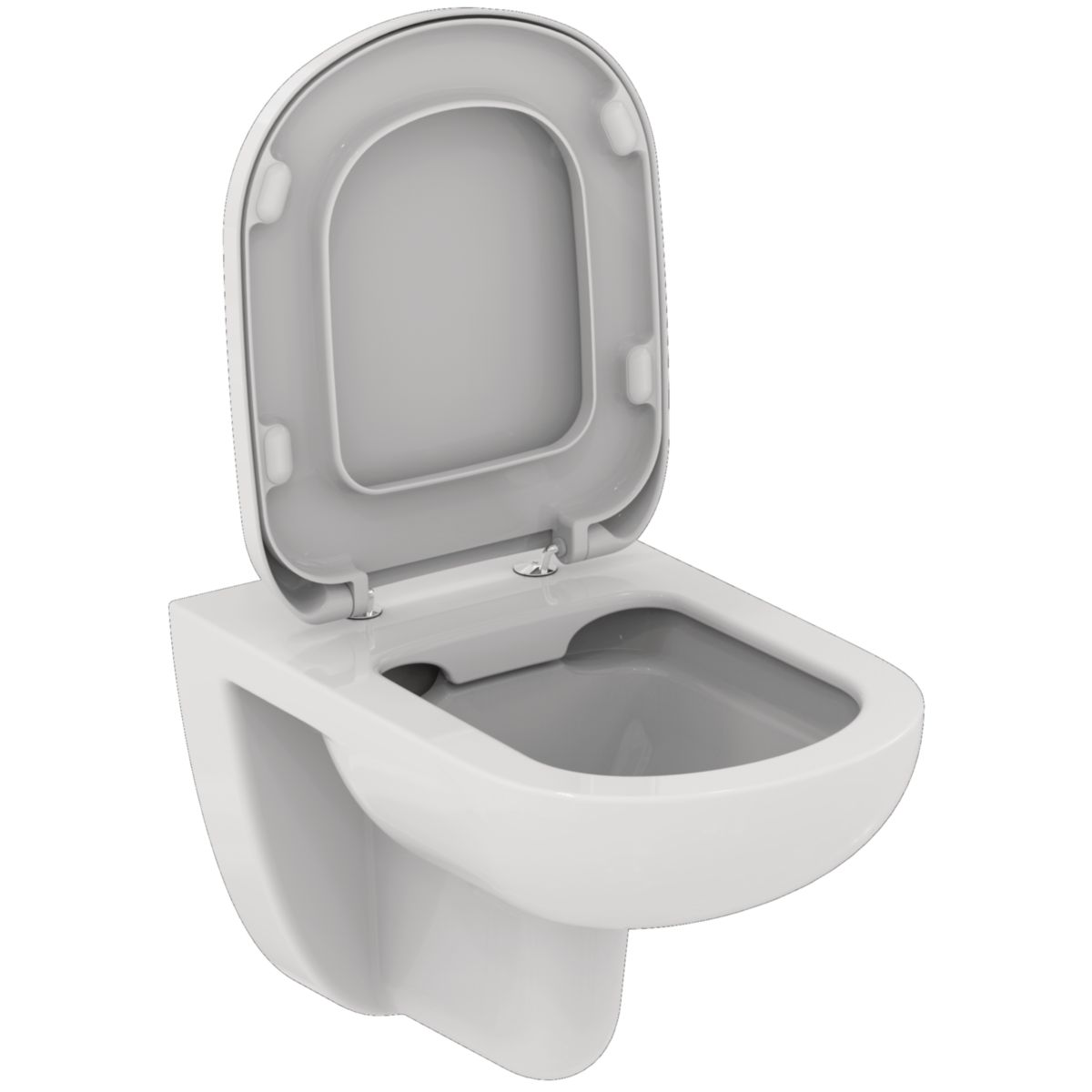 Pack wc ideal standard kheops cuvette suspendue sans bride avec abattant frein de chute blanc réf. disponible abidjan cote d'ivoire.