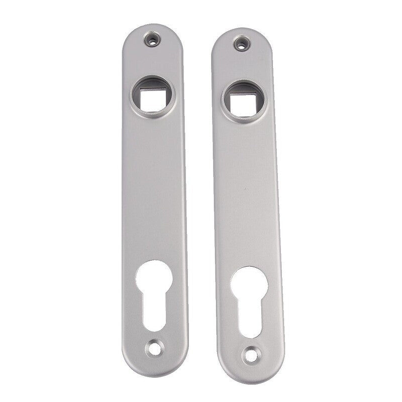 Paire de plaques de propreté pour serrure fortylock et fiftylock argent satiné. disponible abidjan cote d'ivoire.