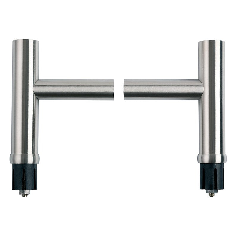 Paire de supports l droit en inox brossé pour système modulinox. disponible abidjan cote d'ivoire.