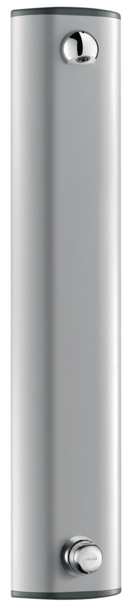 Panneau de douche tempomix avec mitigeur temporisé et pomme round, alimentation par le haut face alu : réf. disponible abidjan cote d'ivoire.