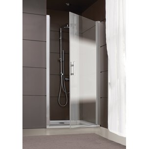 Paroi de douche jazz + face pivotante totale 90 cm en verre transparent argent mat réf. disponible abidjan cote d'ivoire.