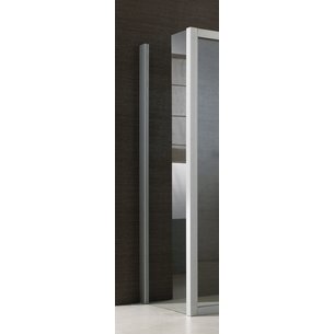 Paroi de douche jazz + fixe 80 cm en verre transparent argent mat réf. disponible abidjan cote d'ivoire.