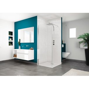 Paroi de douche smart design solo 120 cm profilé chromé verre transparent réf. disponible abidjan cote d'ivoire.