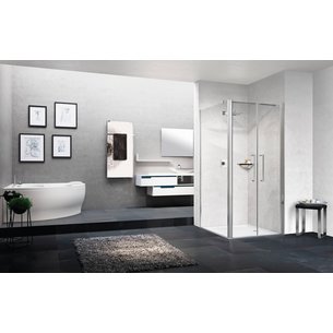 Paroi de douche young 2 2b 97 extensible 97-101cm verre trempe transparent silver réf y22b971b. disponible abidjan cote d'ivoire.