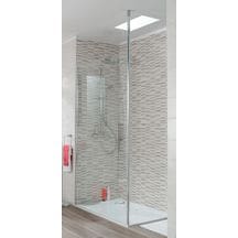 Paroi droite concerto walk 80 cm , hauteur 2m, verre trempé 6 mm, traité anticalcaire, profilé argent satiné largeur 1,6cm. disponible abidjan cote d'ivoire.