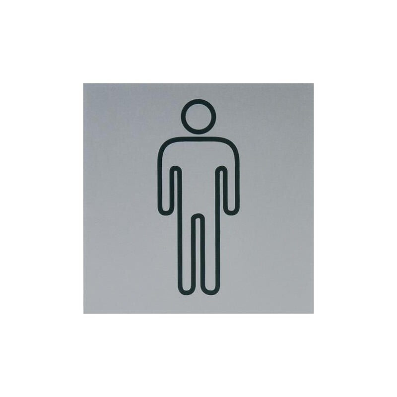 Pictogramme handicapé aluminium anodisé argent - adhésif. disponible abidjan cote d'ivoire.