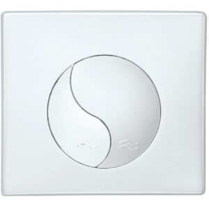 Plaque de commande alterna concerto blanche ou chromée pour bâti support concerto, 2 touches. disponible abidjan cote d'ivoire.