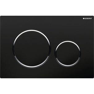 Plaque de déclenchement wc duofix sigma 20 noir chromé, réf. disponible abidjan cote d'ivoire.