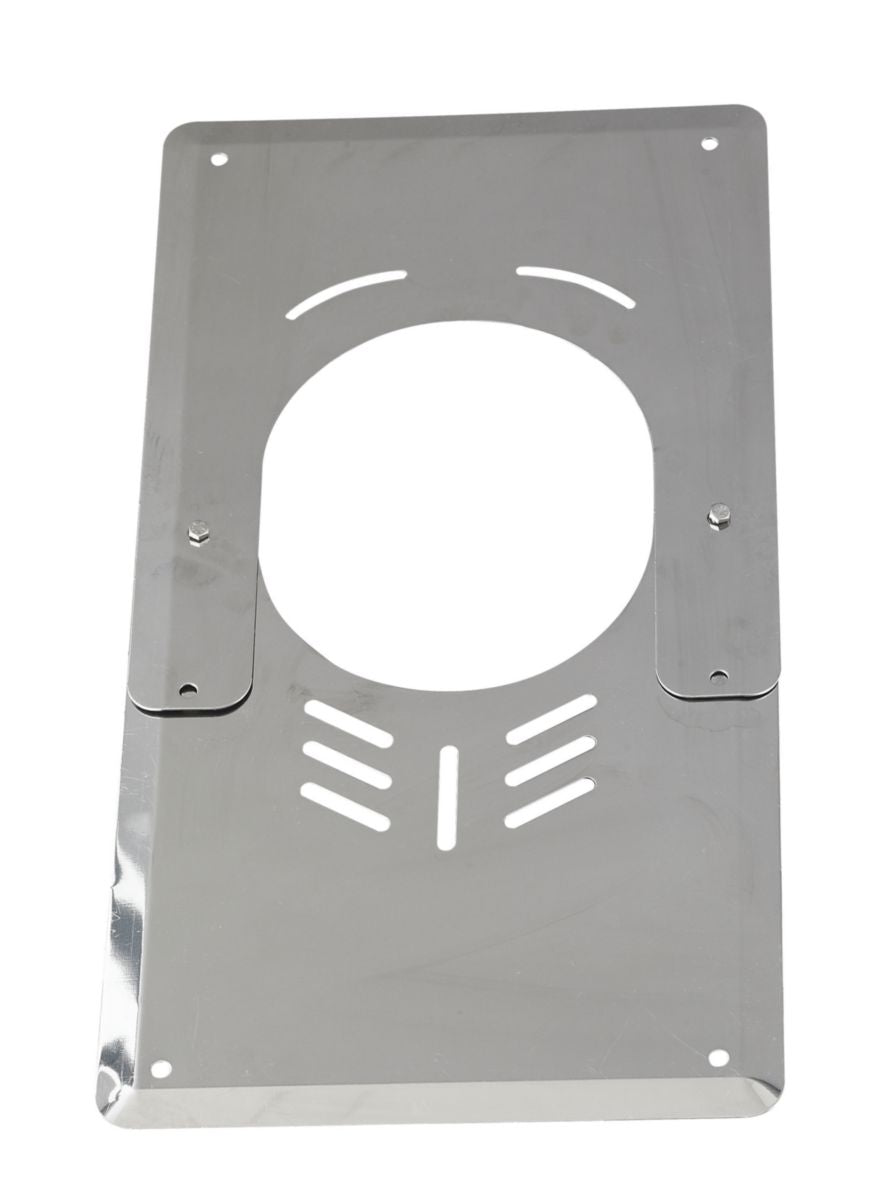 Plaque de finition basse inox ventilée n1 de 125 à 155 de diamètre réf. disponible abidjan cote d'ivoire.