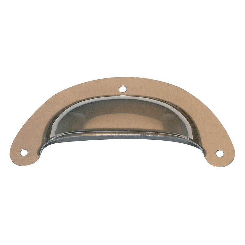 Poignée coquille en acier - finition nickelé - entraxe 69 mm. disponible abidjan cote d'ivoire.