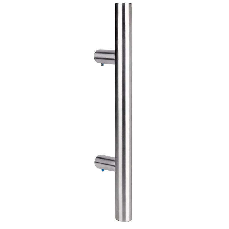 Poignée de porte battante en inox barre droite supports inclinés boëdic. disponible abidjan cote d'ivoire.