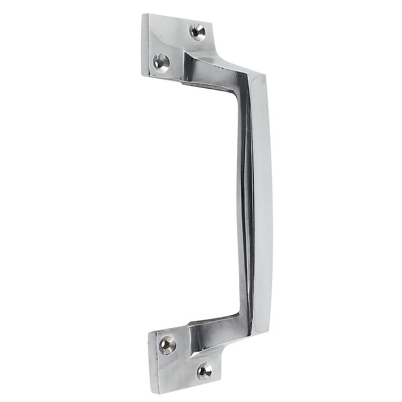 Poignée de tirage déportée en aluminium poli 4 trous hauteur 190 mm. disponible abidjan cote d'ivoire.