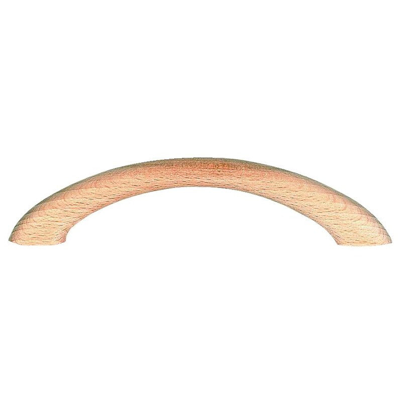 Poignée demi-lune hêtre brut poncé - longueur 121 mm, entraxe 96 mm. disponible abidjan cote d'ivoire.