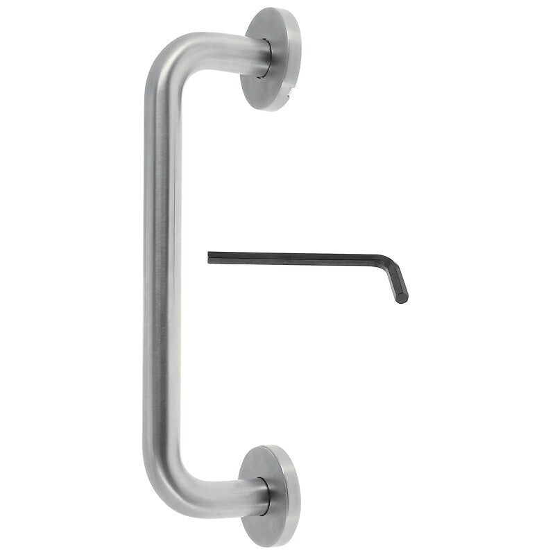Poignée droite sur rosette boëdic, en inox 19 x 300 mm. disponible abidjan cote d'ivoire.