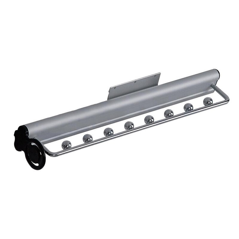 Porte cintres sur coulisse extractible en aluminium, 8 boules. disponible abidjan cote d'ivoire.