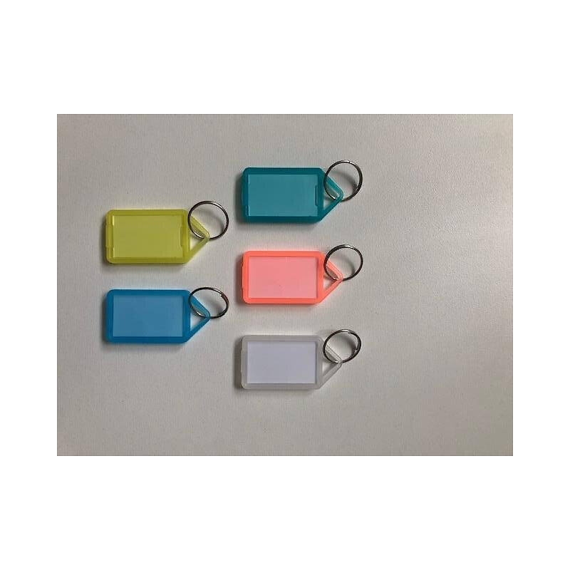 Porte clés à étiquettes large transparent - 56 x 29,5 - sachet de 25. disponible abidjan cote d'ivoire.