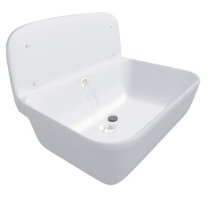 Poste d'eau mural nicoll, longueur 49,5 cm, polypropylène blanc, réf. disponible abidjan cote d'ivoire.