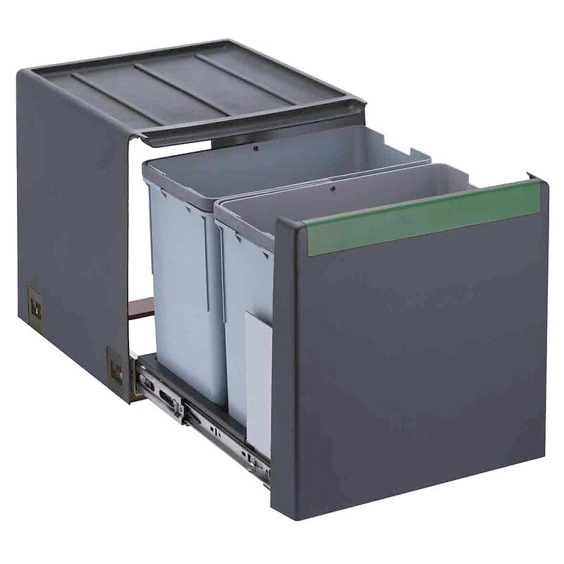 Poubelle cube 40 à fixer à l'intérieur du meuble 2 bacs de 14l. disponible abidjan cote d'ivoire.