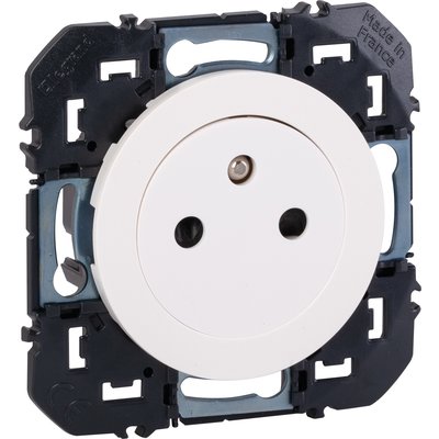 Prise de courant dooxie - 2p+t surface - blanc - réf. disponible abidjan cote d'ivoire.