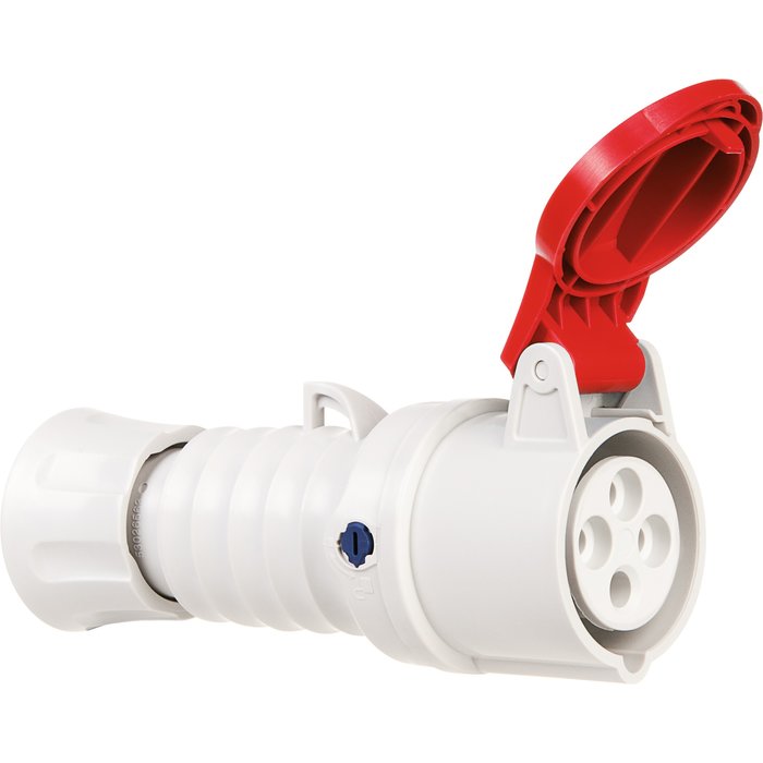 Prise mobile droite hp - ip44/ip54 - 3p+t 32a 380-415v 50/60hz - rouge - 6h - cablage rapide réf / gw62019fh. disponible abidjan cote d'ivoire.