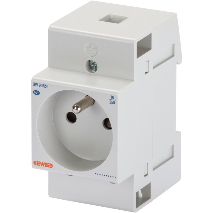 Prise modulaire pour rail en50022- standard francais - 2p+t 16a - 2,5 modules réf / gw96524. disponible abidjan cote d'ivoire.