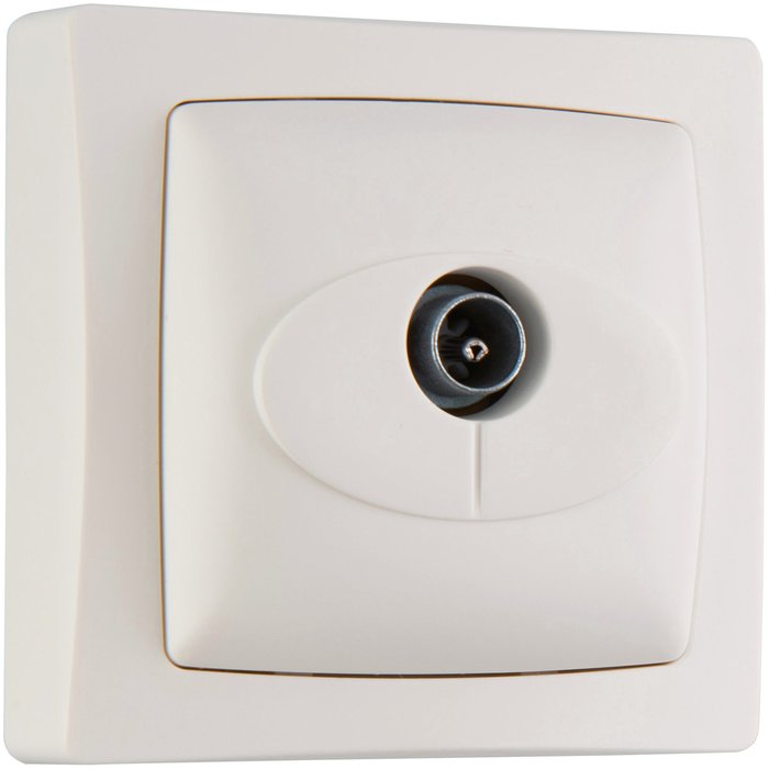 Prise tv simple - mâle - - blanc - ref. disponible abidjan cote d'ivoire.