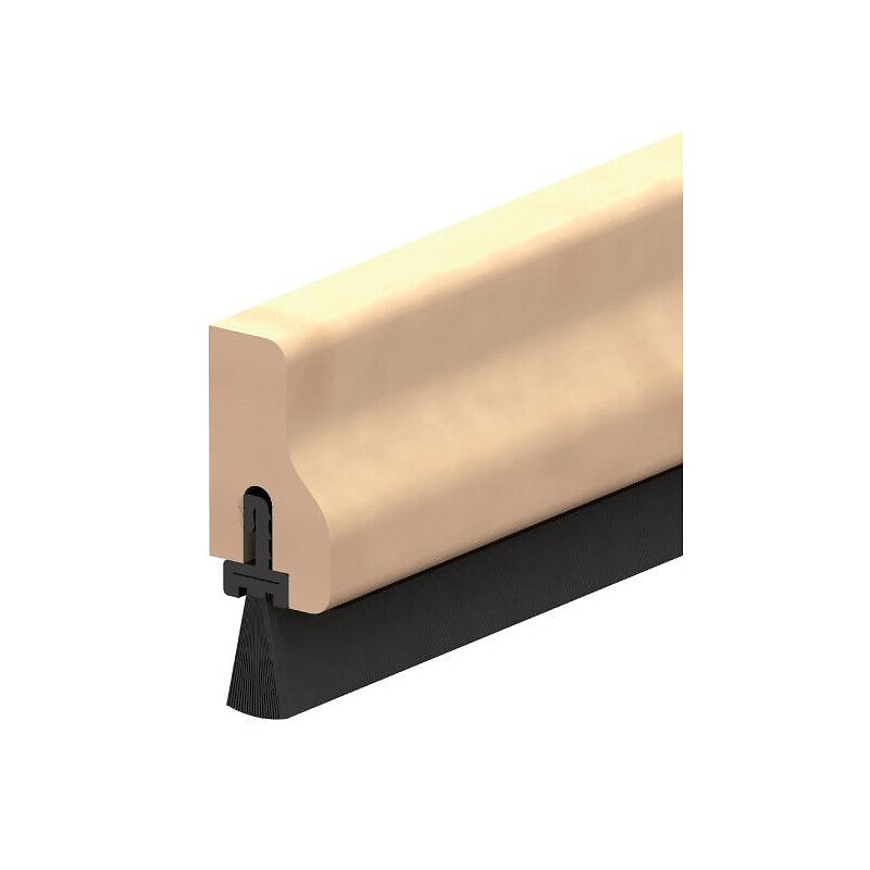 Profil de bas de porte en hêtre naturel avec brosse en 1 ml. disponible abidjan cote d'ivoire.