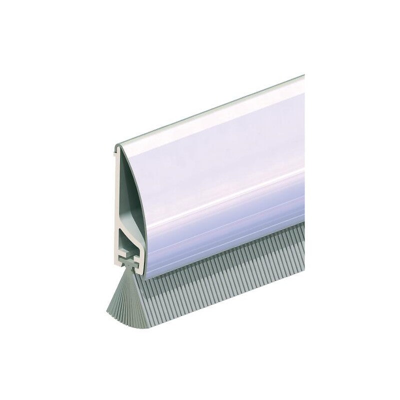 Profil de bas de porte en pvc, habillage inox avec brosse en 1 ml. disponible abidjan cote d'ivoire.