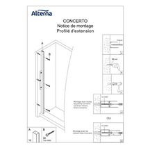 Profilé de compensation pour paroi de douche alterna concerto blanc réf fa112. disponible abidjan cote d'ivoire.