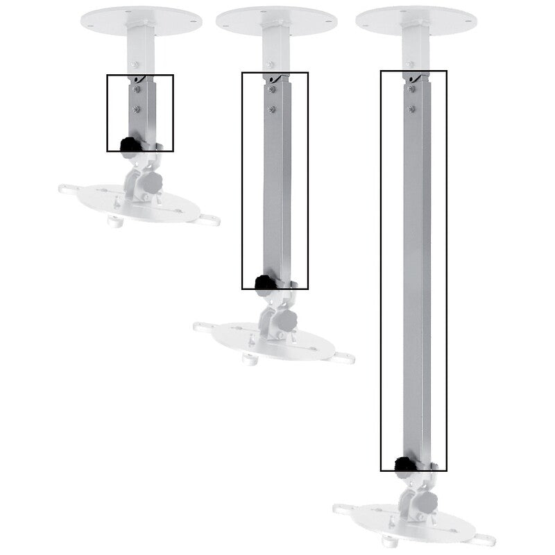 Prolongateur pour support vidéo-projecteur ajustable de 900 à 1700 mm coloris argent jusqu'à 15kg. disponible abidjan cote d'ivoire.