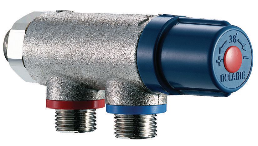 Régulateur thermostatique delabie premix compact mâle 15 x 21 clapets anti-retour incorporés : réf. disponible abidjan cote d'ivoire.