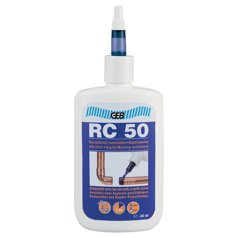 Résine anaérobie rc 50 pour tubes cuivre et laiton 60 ml. disponible abidjan cote d'ivoire.