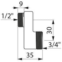 Raccord excentré 30mm mâle 15x21 mâle 20x27 (lot de 2) réf : 853327. disponible abidjan cote d'ivoire.