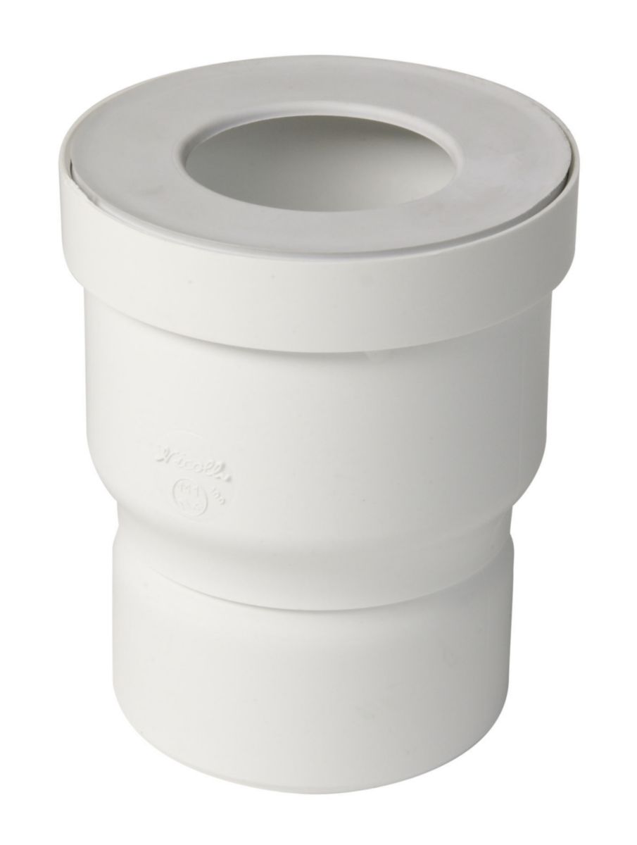 Raccord femelle nicoll pour wc sortie droite ø 85/107 mm - qwf33 - pvc blanc - raccord ø 100 mm. disponible abidjan cote d'ivoire.