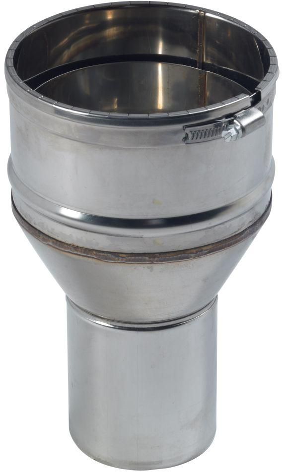 Raccord inox poêle diamètre 80 mm tubage flexible diamètre 80 - 86 mm avec bagues à griffes réf. disponible abidjan cote d'ivoire.