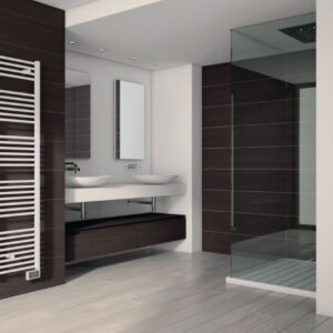 Radiateur alterna sèche-serviettes électrique primeo2 1322x500mm blanc 750w. disponible abidjan cote d'ivoire.