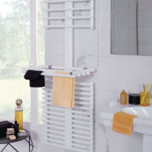Radiateur sèche-serviettes eau chaude stand up double 710 w 1499 x 550 mm blanc. disponible abidjan cote d'ivoire.