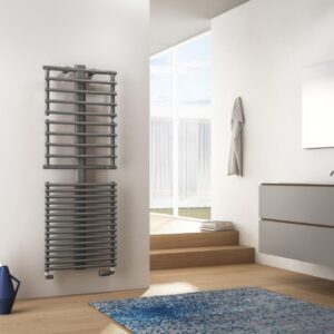 Radiateur sèche-serviettes eau chaude stand up double 710 w 1499 x 550 mm gris moyen. disponible abidjan cote d'ivoire.