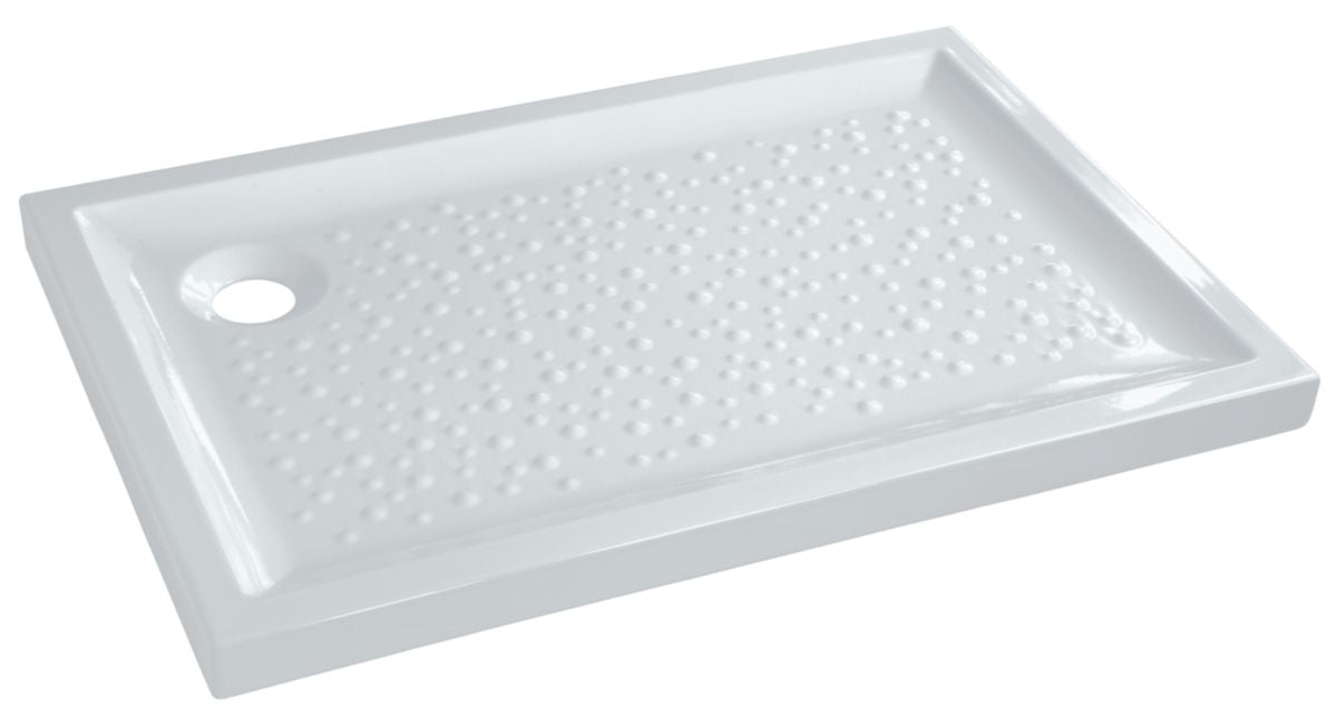 Receveur geberit bastia céramique 100 x 80 extra-plat à poser avec traitement du fond de cuve pour bonde siphoïde de 90, réf. disponible abidjan cote d'ivoire.