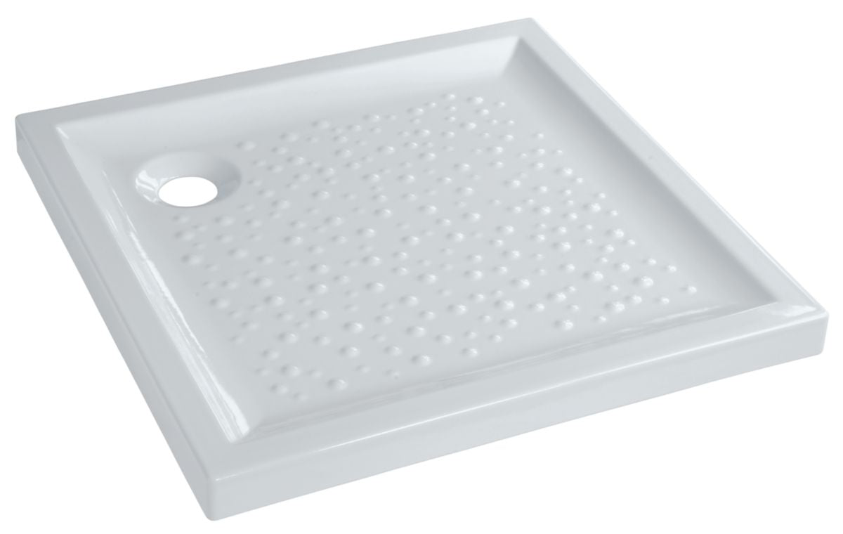 Receveur geberit bastia céramique 90 x 90 extra-plat à poser pour bonde siphoïde de 90, réf. disponible abidjan cote d'ivoire.