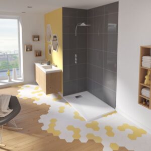 Receveur kinedo kinesurf 140x80x4cm bondé petit côté blanc réf. disponible abidjan cote d'ivoire.