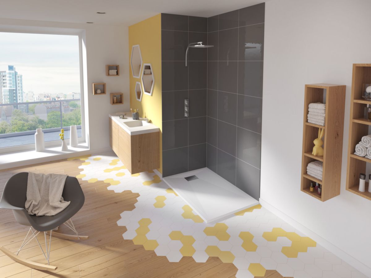 Receveur kinedo kinesurf 160x80x4cm bondé petit côté blanc réf. disponible abidjan cote d'ivoire.