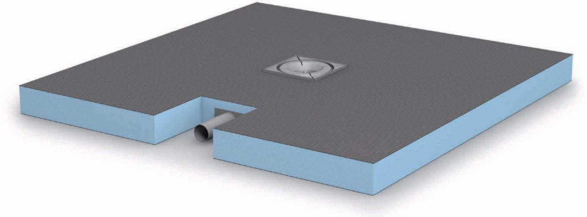 Receveur rectangulaire wedi fundo plano, écoulement intégré centré dn 40, réf. disponible abidjan cote d'ivoire.