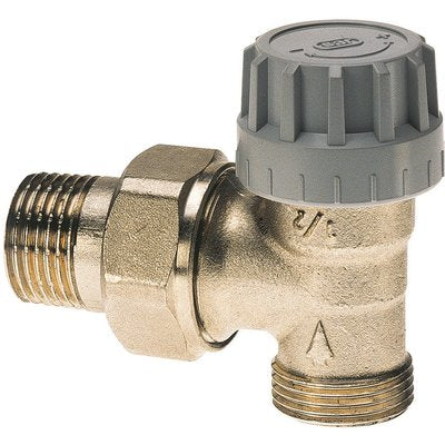 Robinet de radiateur équerre thermostatique r808e - raccord mâle m22. disponible abidjan cote d'ivoire.